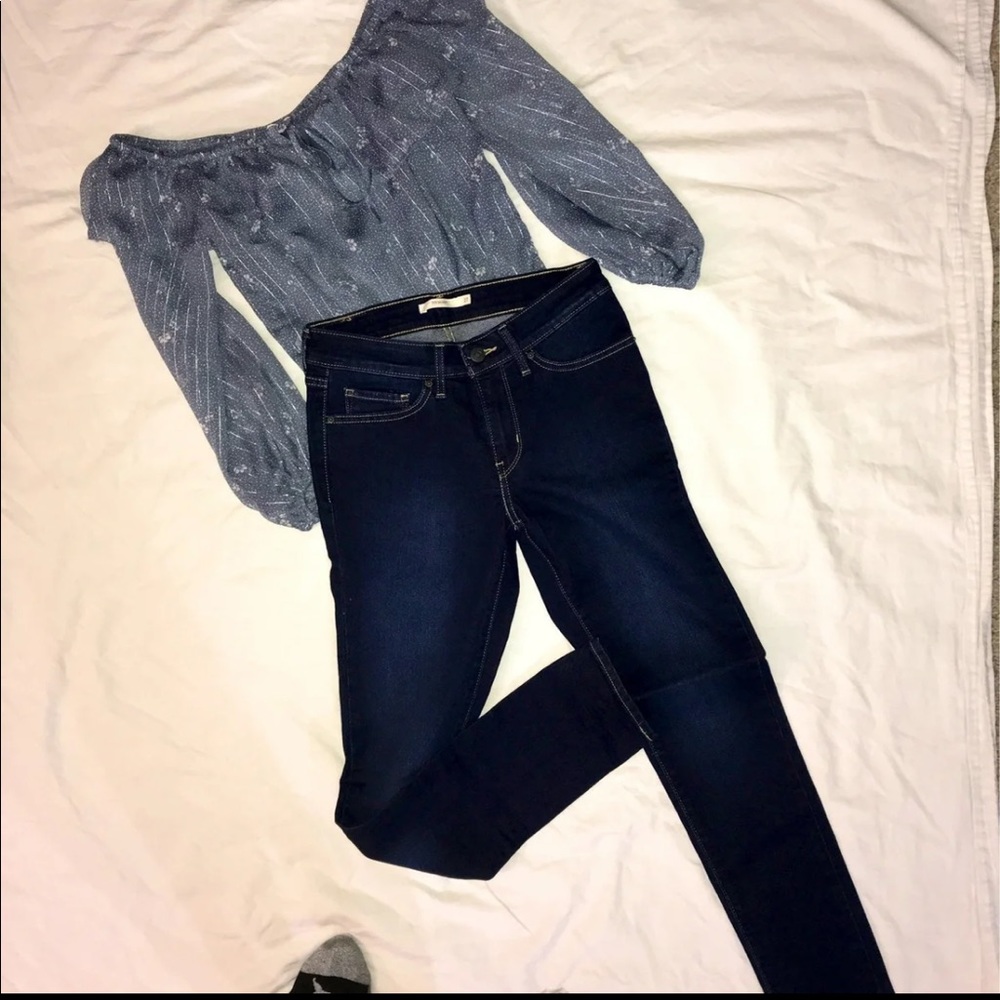 Levi Jeans (never worn) size 711 Skinny waist 27.